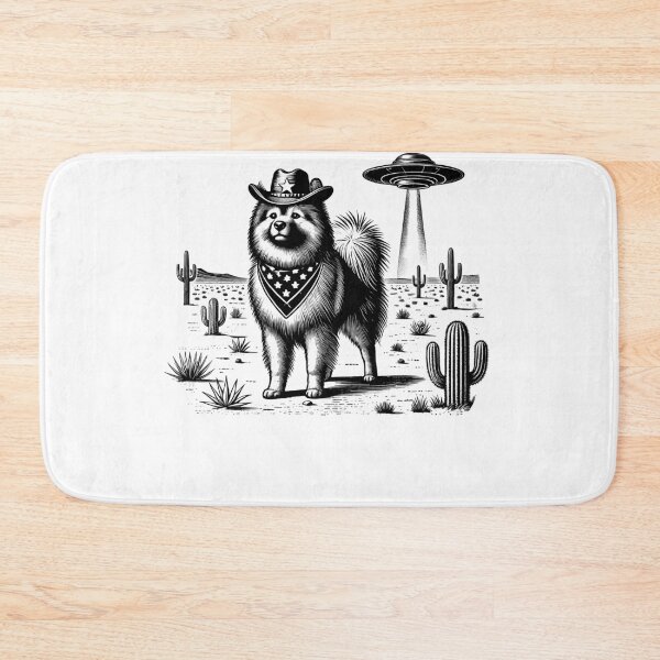 Item preview, Vintage Retro Keeshond UFO Western Country Wild West Dog Mom Dad designed and sold by Kimberley King Art  King Art.