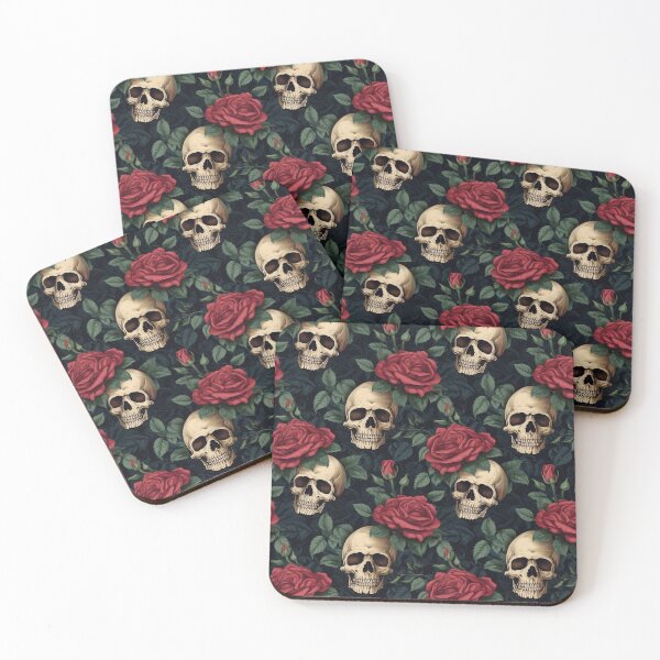 Item preview, Skulls and Roses Pattern designed and sold by AntiPops.