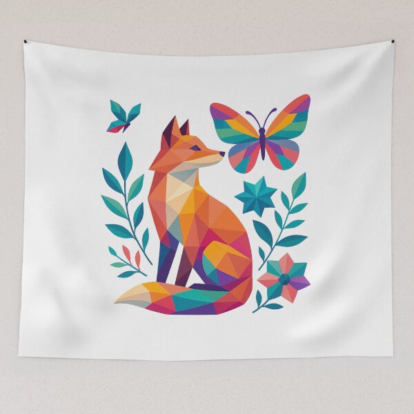 Item preview, Geometric Serenity Fox designed and sold by PrismWild.