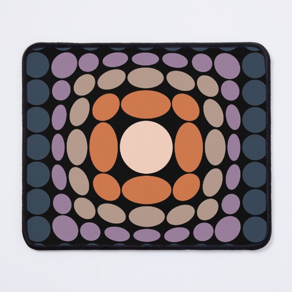 Item preview, Vasarely Homage 241107 Dusty Mauve, Warm Taupe, Burnt Sienna, Soft Peach Circles XL designed and sold by Malaconotus.