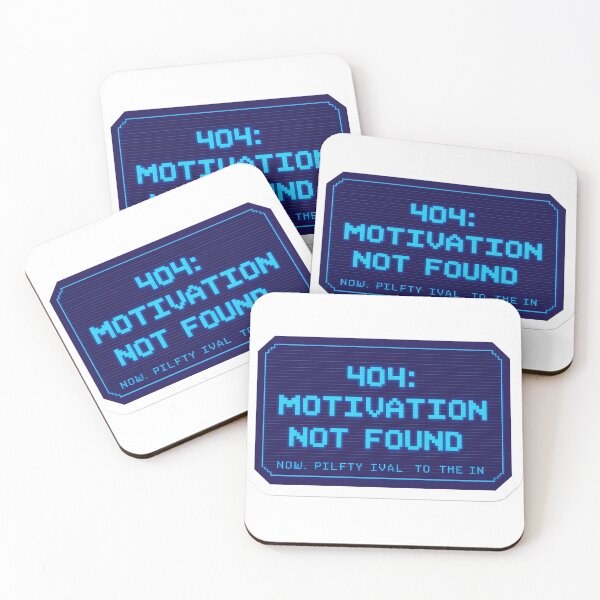 Item preview, 404: Motivation Not Found – Funny Error Message Sticker for Procrastinators & Students designed and sold by Sunny Rathor.