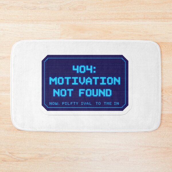 Item preview, 404: Motivation Not Found – Funny Error Message Sticker for Procrastinators & Students designed and sold by Sunny Rathor.