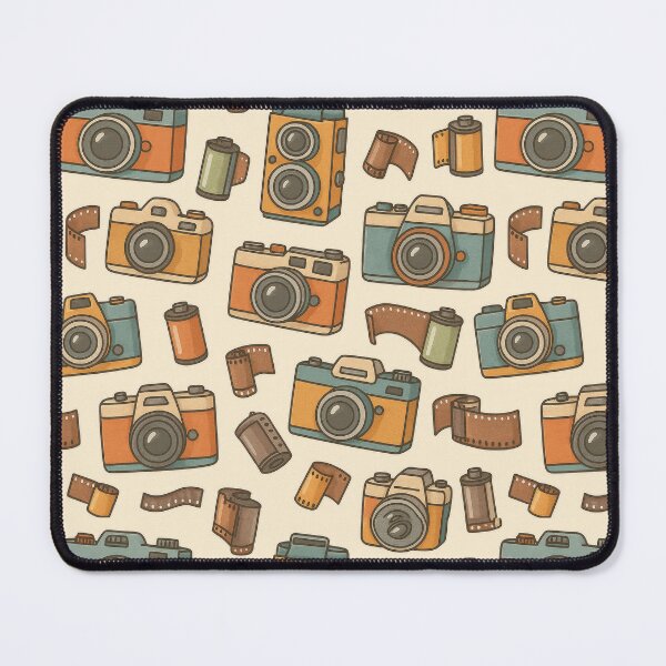 Item preview, Seamless Pattern of Vintage Cameras and Film Rolls designed and sold by champkppwc.