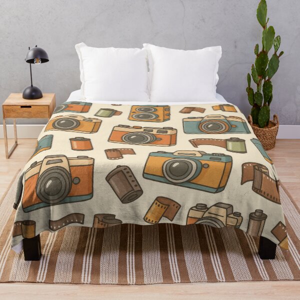 Item preview, Seamless Pattern of Vintage Cameras and Film Rolls designed and sold by champkppwc.