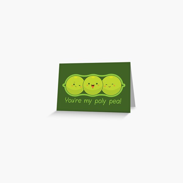 Poly Peas Greeting Card