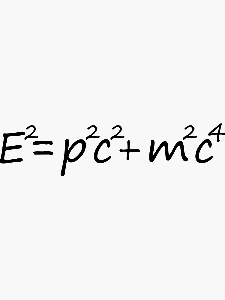 E Mc2 Full Equation Mass Energy Equivalence Physics Sticker By The E Mc2 Full Equation Mass Energy Equivalence Physics Sticker By The