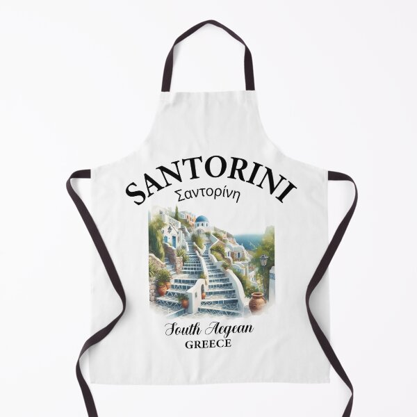 Item preview, Santorini Greece Travel Art – Blue Domes & Aegean Island Scenery designed and sold by MAGICKEY2024.