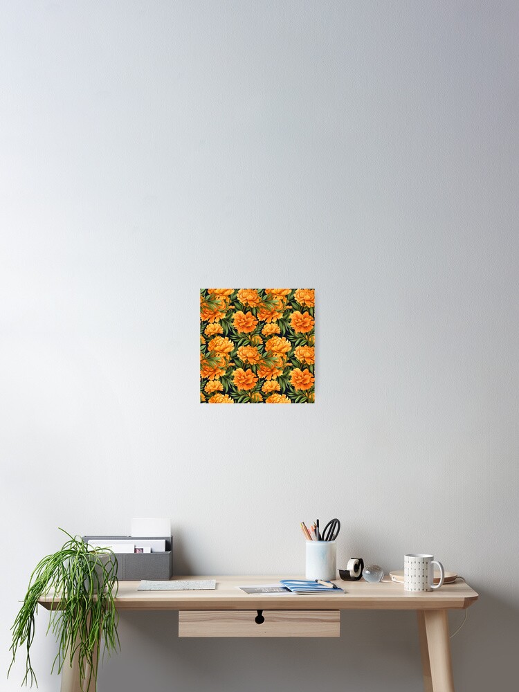 Thumbnail 2 of 3, Poster, Marigold Print designed and sold by AntiPops.