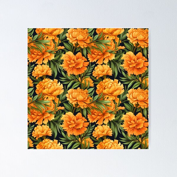 Item preview, Marigold Print designed and sold by AntiPops.