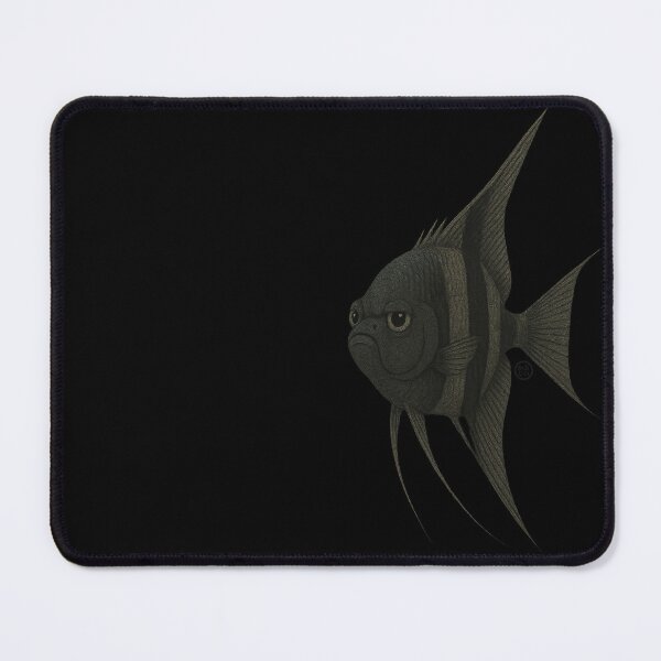 Item preview, Angelfish - Chunky Style - Amazon Fish - Unimpressed Fish - Black Angel Fish designed and sold by Kabuji Store.