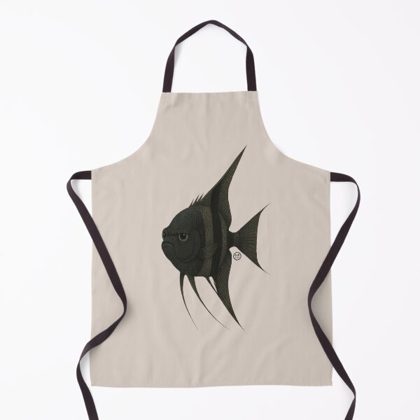 Item preview, Angelfish - Chunky Style - Amazon Fish - Unimpressed Fish - Black Angel Fish designed and sold by Kabuji Store.