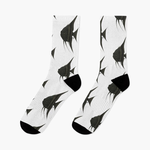 Item preview, Angelfish - Chunky Style - Amazon Fish - Unimpressed Fish - Black Angel Fish designed and sold by Kabuji Store.