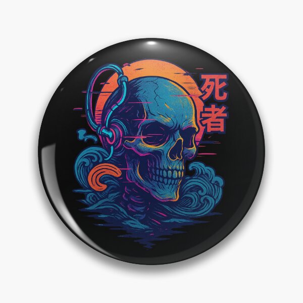 Item preview, Cyber Oni Skull – Glitchwave Death Samurai Design designed and sold by suchy1581.