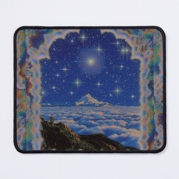 Item preview, Starry Mountain Dream: Celestial Landscape Art designed and sold by 1stmachinarium.