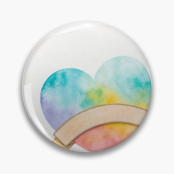 Item preview, Heart Shaped Watercolor Design with Ribbon on Torn Paper designed and sold by Creative88Art.