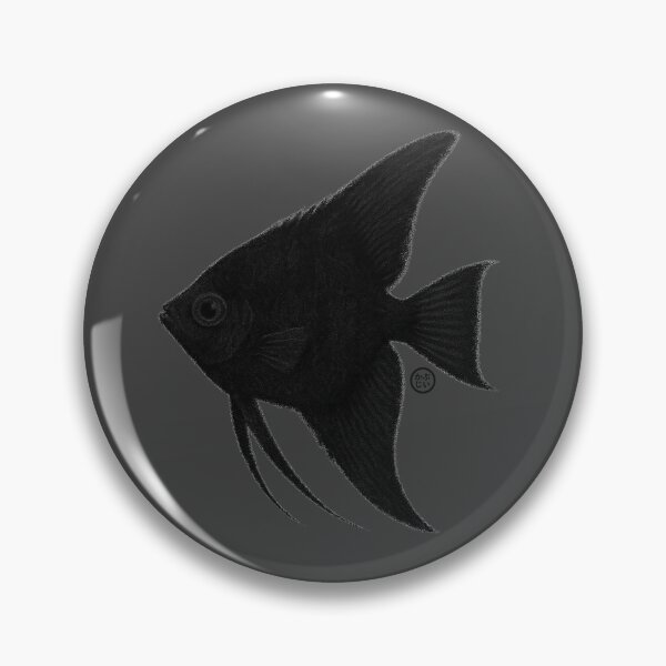 Item preview, Angelfish - Vintage Japanese Style - Black Angel Fish designed and sold by Kabuji Store.
