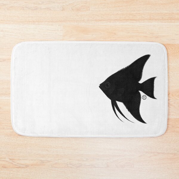 Item preview, Angelfish - Vintage Japanese Style - Black Angel Fish designed and sold by Kabuji Store.