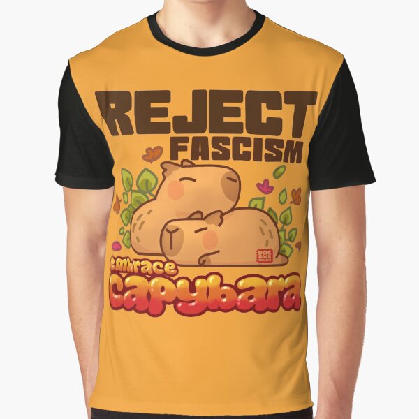 Aperçu de l'œuvre Rejetez le fascisme. Adoptez Capybara. créée et vendue par DocHackenbush.