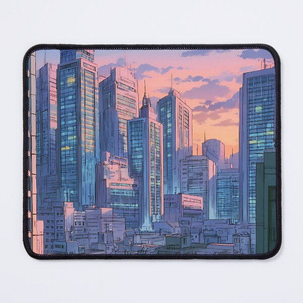 Item preview, Retro Anime Cityscape designed and sold by bapupa.