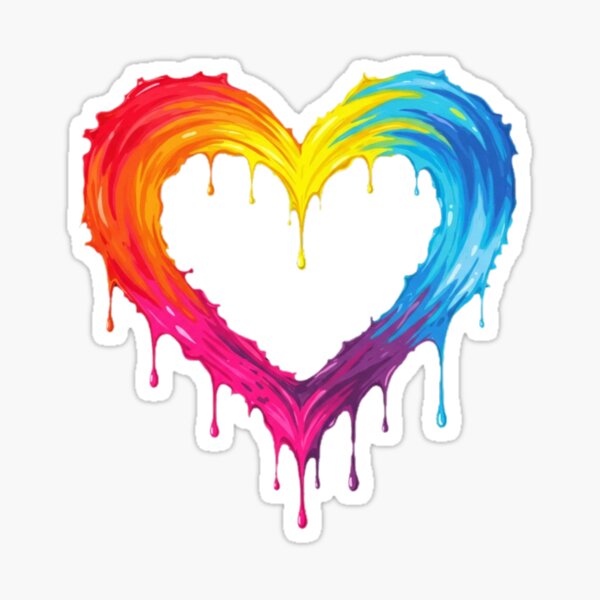 Vista previa del artículo con la obra «corazón de amor multicolor», diseñado y vendido por spookywonder.
