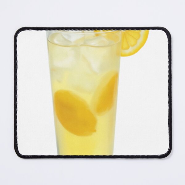 Item preview, Glass of Lemonade with Ice and Lemon Slices on Black Background designed and sold by Creative88Art.
