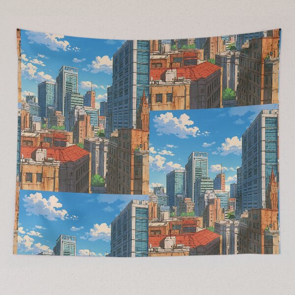 Item preview, Vibrant Anime Cityscape designed and sold by bapupa.