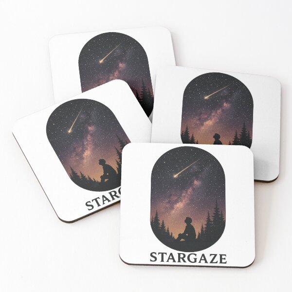 Item preview, Night sky with shooting star & silhouette designed and sold by PrintFuel.