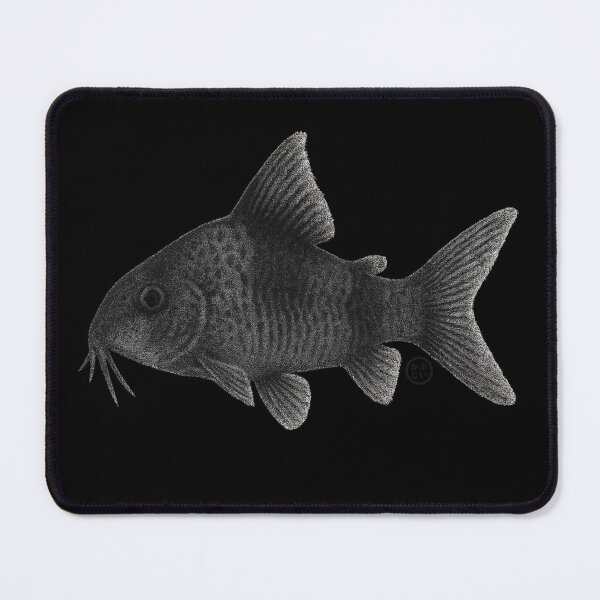 Item preview, Corydora - Vintage Japanese Inspired Style - Black Corydoras designed and sold by Kabuji Store.