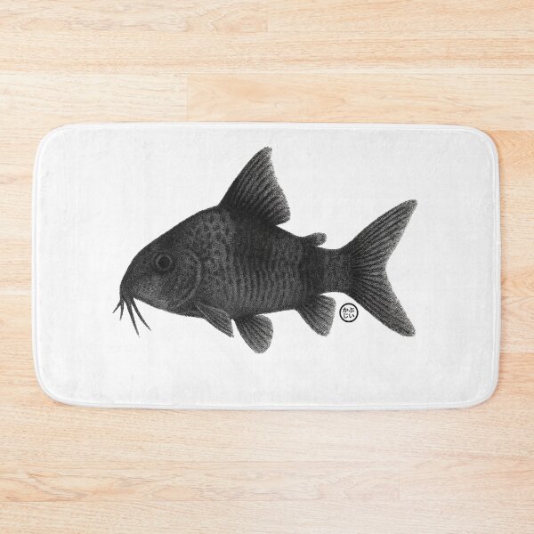 Item preview, Corydora - Vintage Japanese Inspired Style - Black Corydoras designed and sold by Kabuji Store.