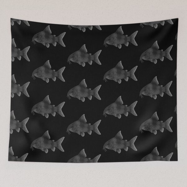 Item preview, Corydora - Vintage Japanese Inspired Style - Black Corydoras designed and sold by Kabuji Store.
