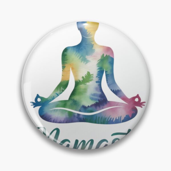 Item preview, Colorful Silhouette of Person Meditating with Namaste Text designed and sold by Creative88Art.