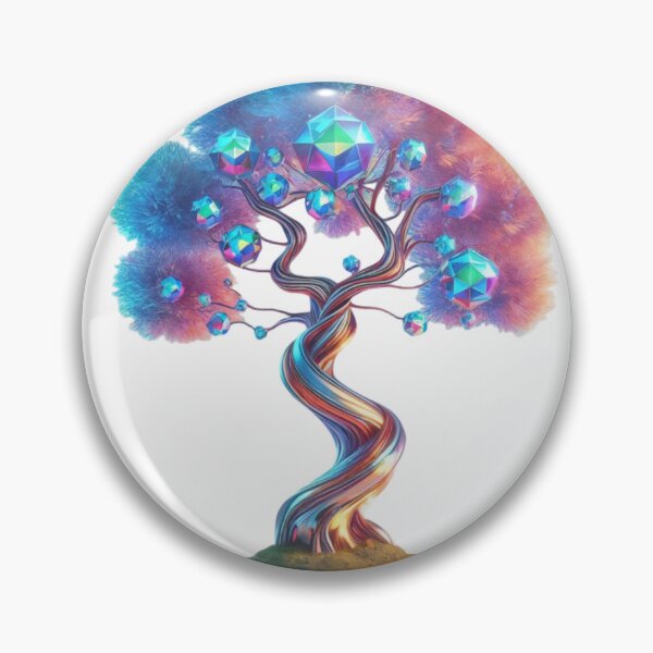 Item preview, Fantastical Tree with Multicolored Trunk and Pastel Foliage designed and sold by Creative88Art.