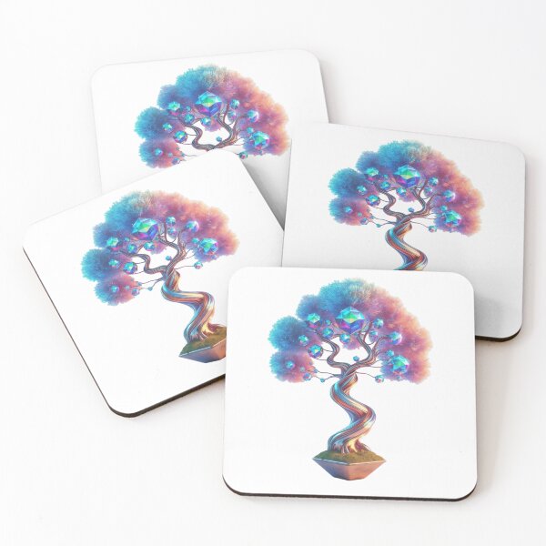 Item preview, Fantastical Tree with Multicolored Trunk and Pastel Foliage designed and sold by Creative88Art.