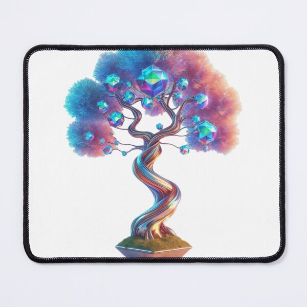 Item preview, Fantastical Tree with Multicolored Trunk and Pastel Foliage designed and sold by Creative88Art.