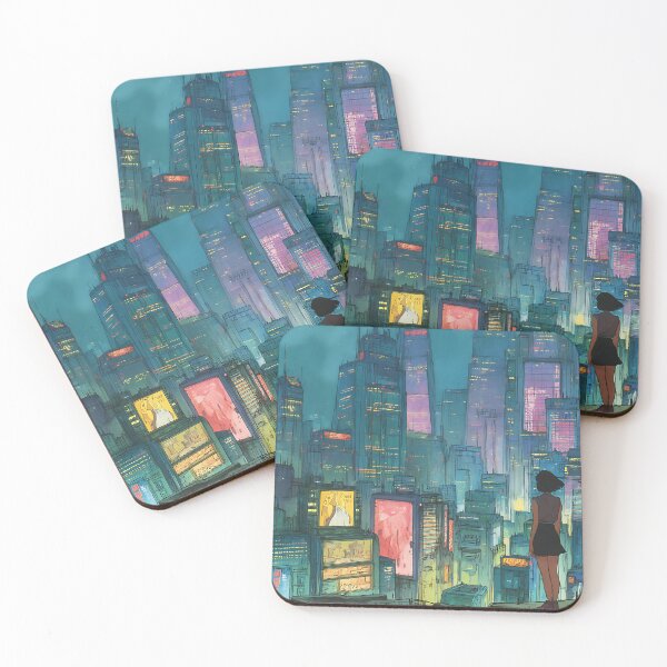 Item preview, Dystopian Cyberpunk Anime City designed and sold by bapupa.