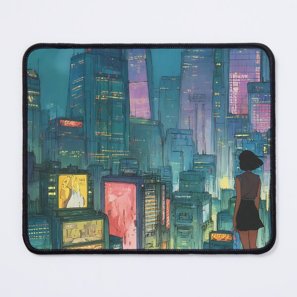 Item preview, Dystopian Cyberpunk Anime City designed and sold by bapupa.
