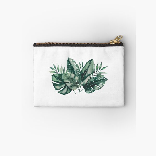 Item preview, Watercolor Tropical Leaves with Monstera and Palm Fronds on Black designed and sold by Creative88Art.