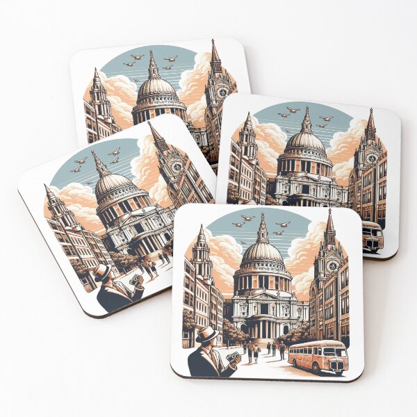 Item preview, St. Paul’s Cathedral London – Retro Vintage Travel Art designed and sold by MAGICKEY2024.