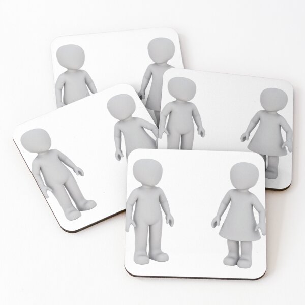 Item preview, Minimalist 3D Humanoid Figures with Gender Distinction designed and sold by Creative88Art.