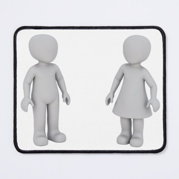 Item preview, Minimalist 3D Humanoid Figures with Gender Distinction designed and sold by Creative88Art.