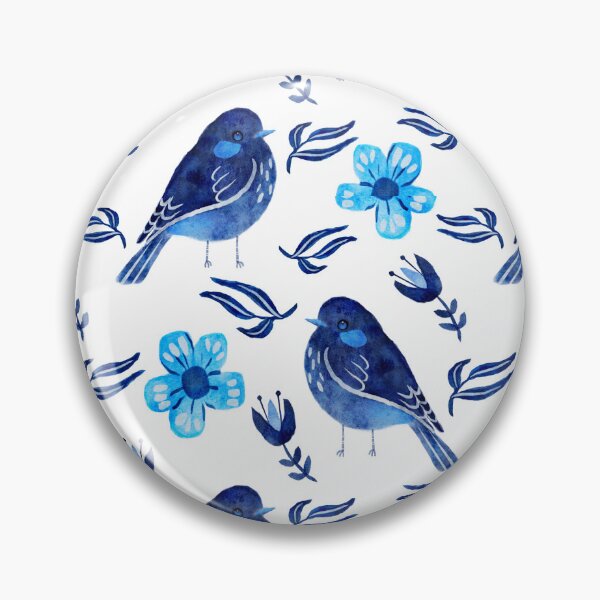 Item preview, Blue & White Birds designed and sold by CatGabrielDesigns.