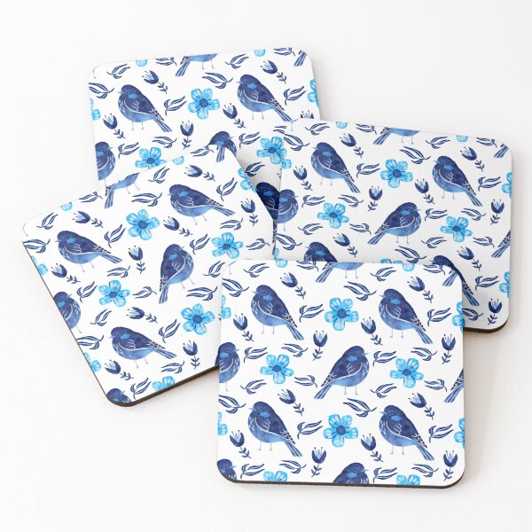 Item preview, Blue & White Birds designed and sold by CatGabrielDesigns.