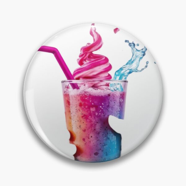 Item preview, Colorful Gradient Drink with Pink Topping and Blue Splash designed and sold by Creative88Art.