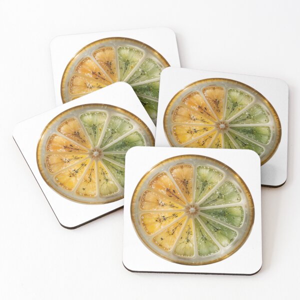 Item preview, Circular Citrus Slice with Orange and Green Segments on Black Background designed and sold by Creative88Art.