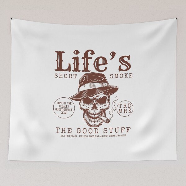 Item preview, Life's short, smoke the good stuff (Cigar and whiskey) designed and sold by Peerless-Prime.