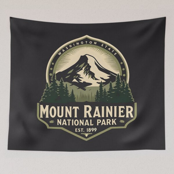 Item preview, Mount Rainier National Park - Washington - US  designed and sold by GoodOldVintage.