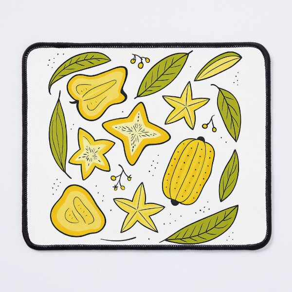 Item preview, Cute Starfruit Pattern with Yellow Carambola Illustration designed and sold by ArtfulWeave.