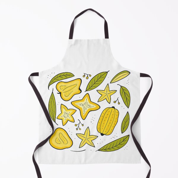 Item preview, Cute Starfruit Pattern with Yellow Carambola Illustration designed and sold by ArtfulWeave.
