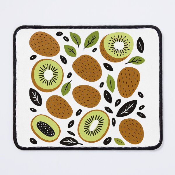 Item preview, Cute Kiwi Fruit Pattern with Leaves Illustration designed and sold by ArtfulWeave.