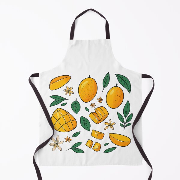 Item preview, Cute Mango Fruit Pattern with Leaves and Flowers Illustration designed and sold by ArtfulWeave.